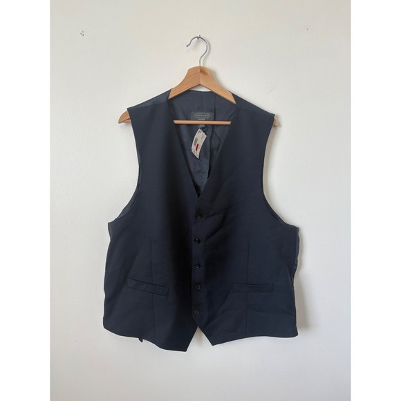 NWT - Men's Warehouse Pronto Uomo Platinum 100% Wool Suit Vest – Blue – XXL - Picture 1 of 5